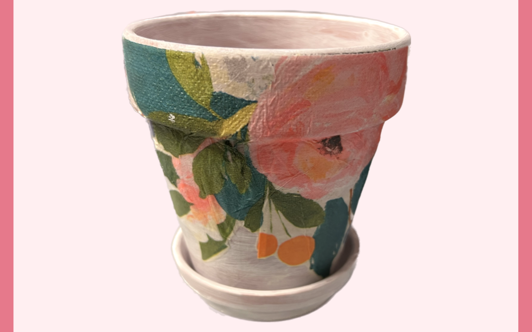 Adult Craft: Decoupage Flower Pot