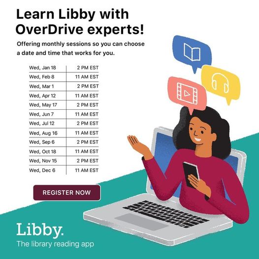 Libby Monthly Webinar schedule