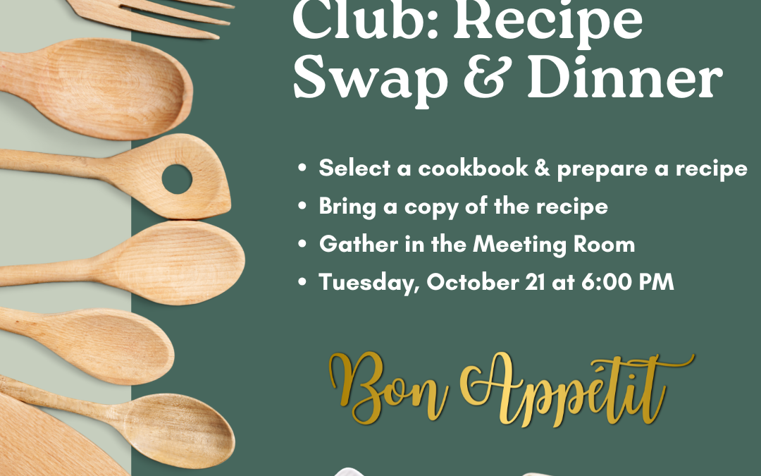 October Cookbook Club: Recipe Swap & Dinner